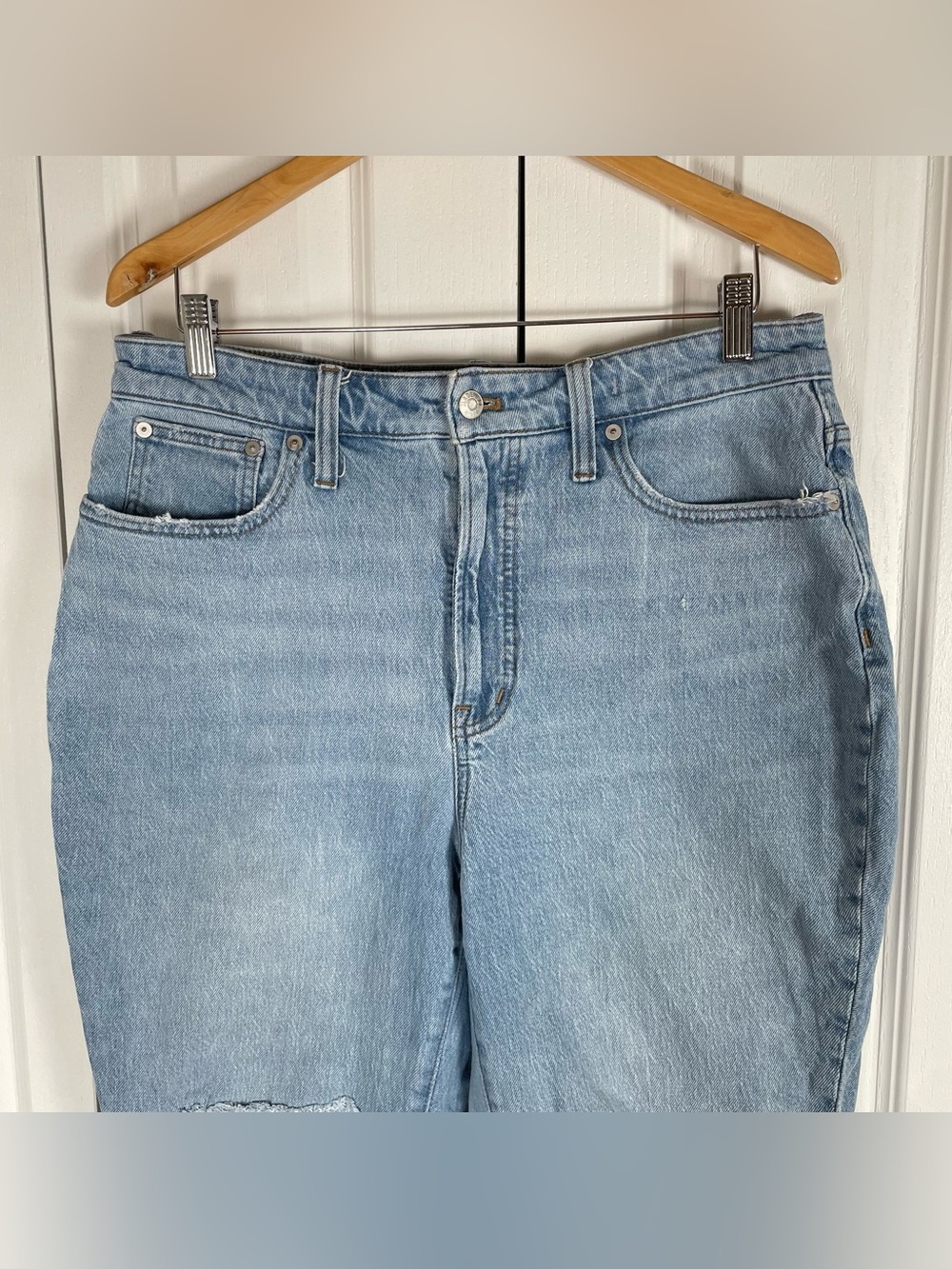 Madewell The Curvy Perfect Vintage Jeans Women’s 31 Blue Light Wash Distressed - Picture 2 of 14